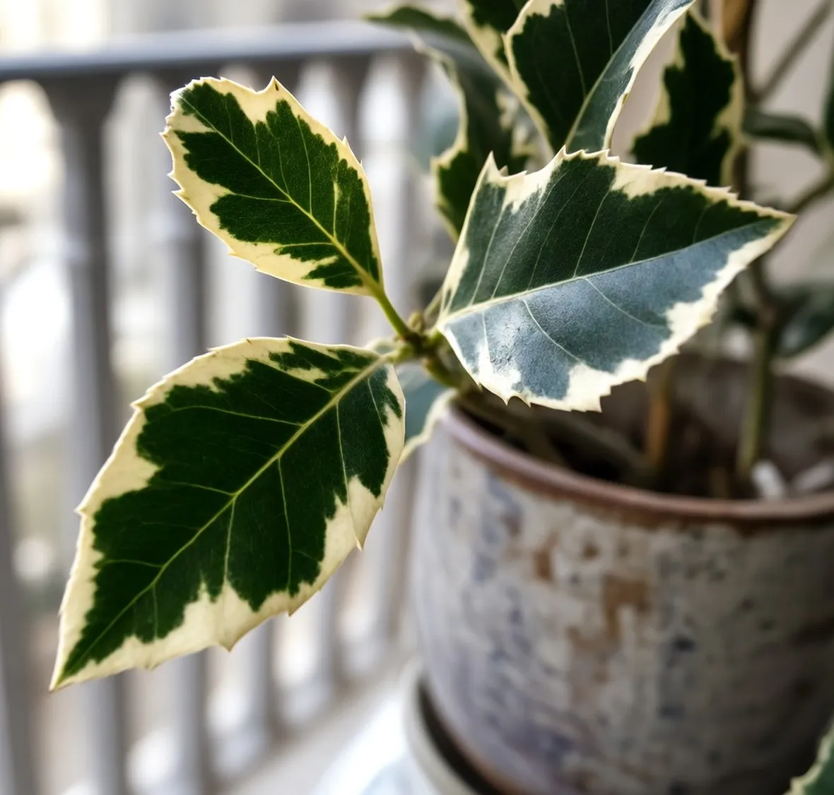 Agrifoglio a fogliame variegato
