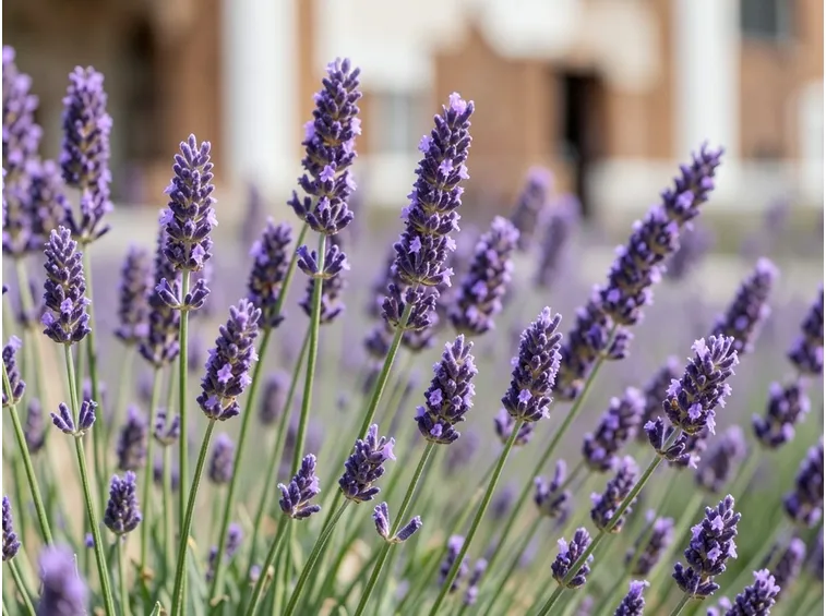 Esempio di messa a dimora della lavanda angustifolia.